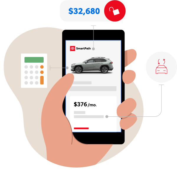 Illustration of Smartphone Displaying Vehicle Information
