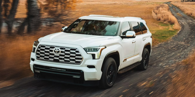 A 2026 Toyota Sequoia taking on a trail in St. Louis, MO 