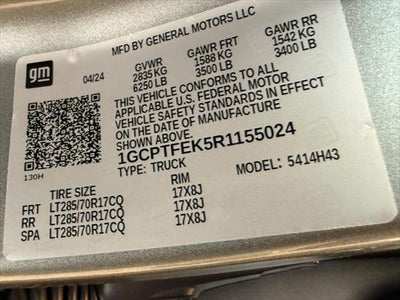 2024 Chevrolet Colorado 4WD Crew Cab ZR2