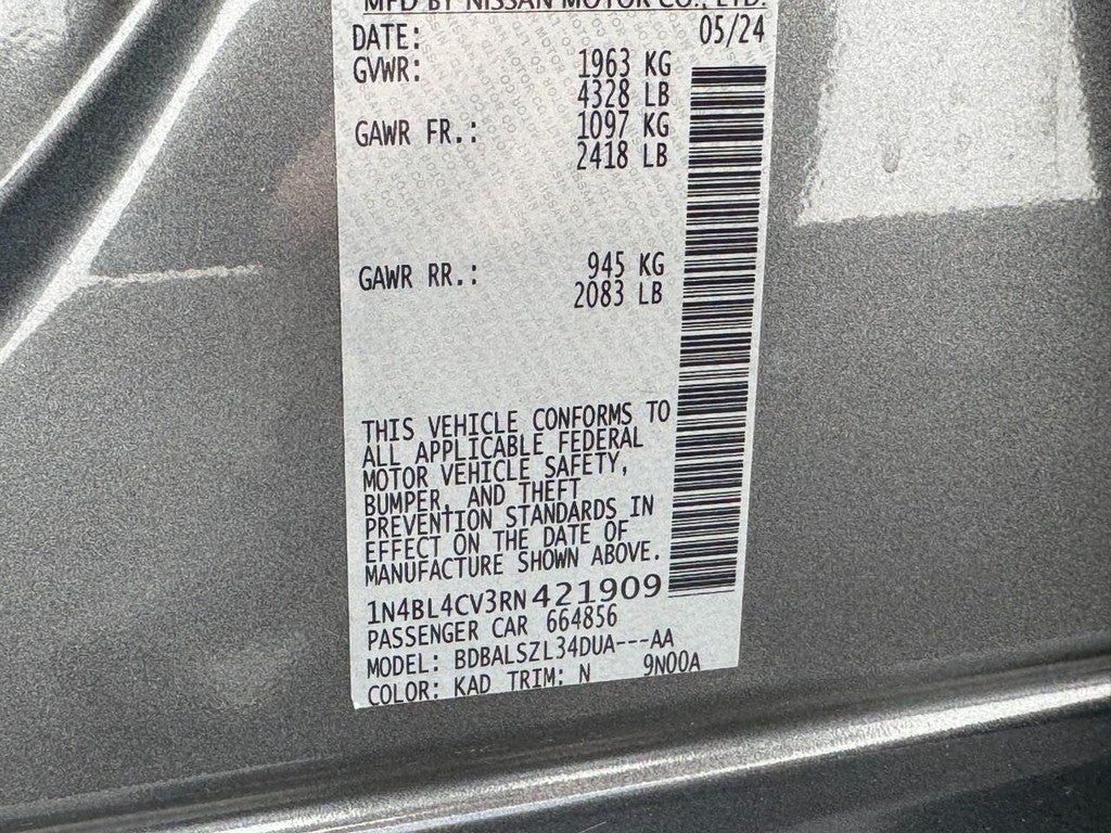 2024 Nissan Altima 2.5 SR Sedan