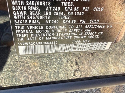 2019 Volkswagen Atlas 3.6L V6 SE w/Technology