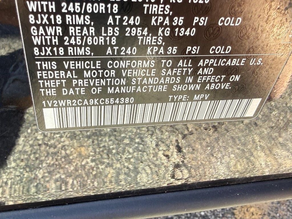 2019 Volkswagen Atlas 3.6L V6 SE w/Technology