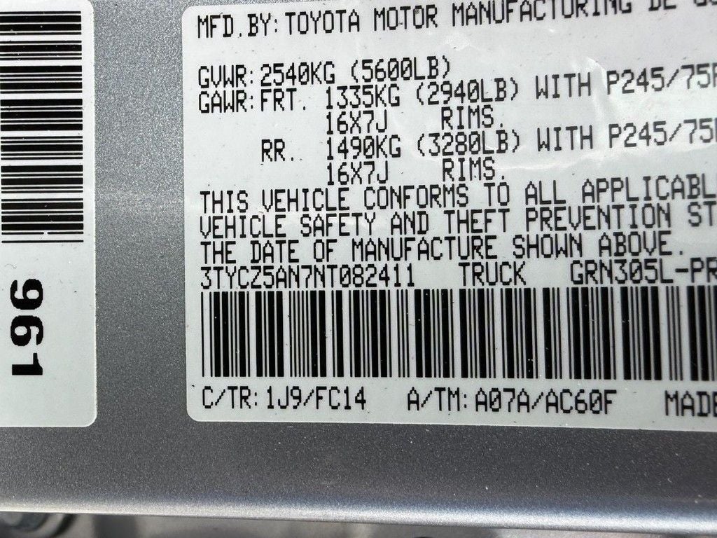 2022 Toyota Tacoma SR5 V6