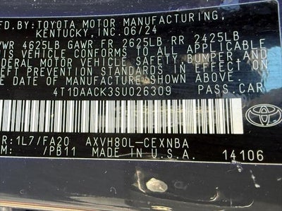 2025 Toyota CAMRY LE