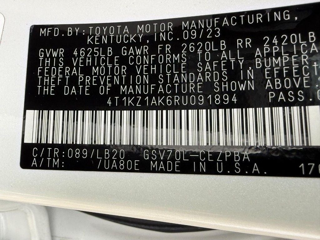 2024 Toyota CAMRY XSE V6