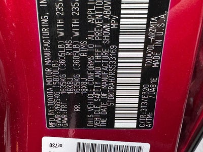 2024 Toyota Highlander FWD (Natl)