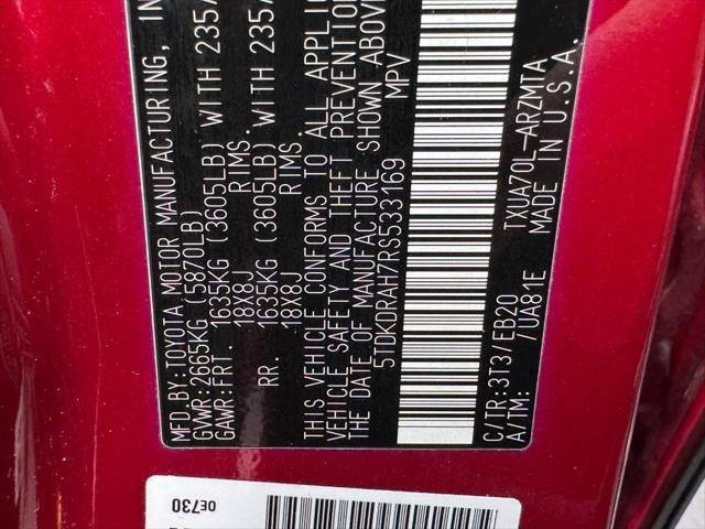 2024 Toyota Highlander FWD (Natl)