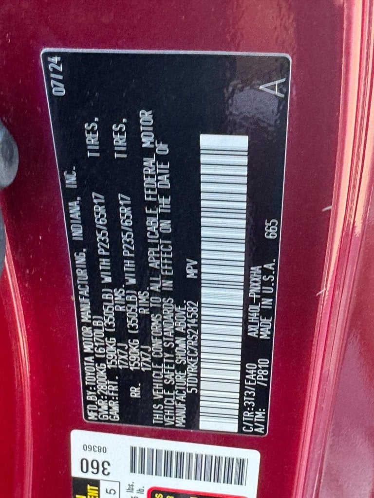 2024 Toyota Sienna XLE 7 Passenger