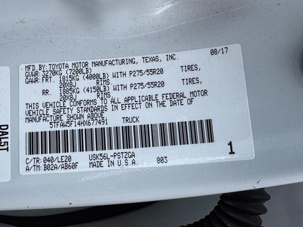 2017 Toyota Tundra Platinum 5.7L V8