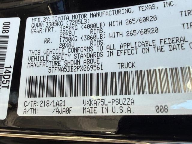 2023 Toyota Tundra 4WD Platinum CrewMax 5.5' Bed (Natl)