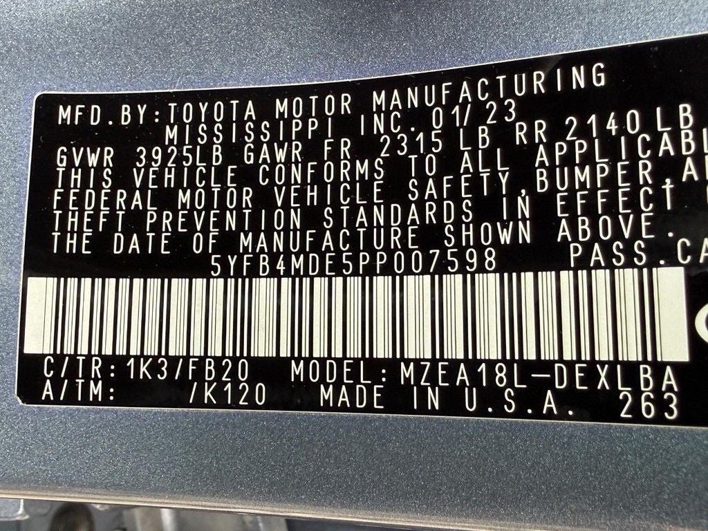 2023 Toyota COROLLA LE