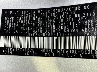 2024 Toyota Corolla LE