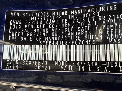 2023 Toyota Corolla LE CVT (Natl)