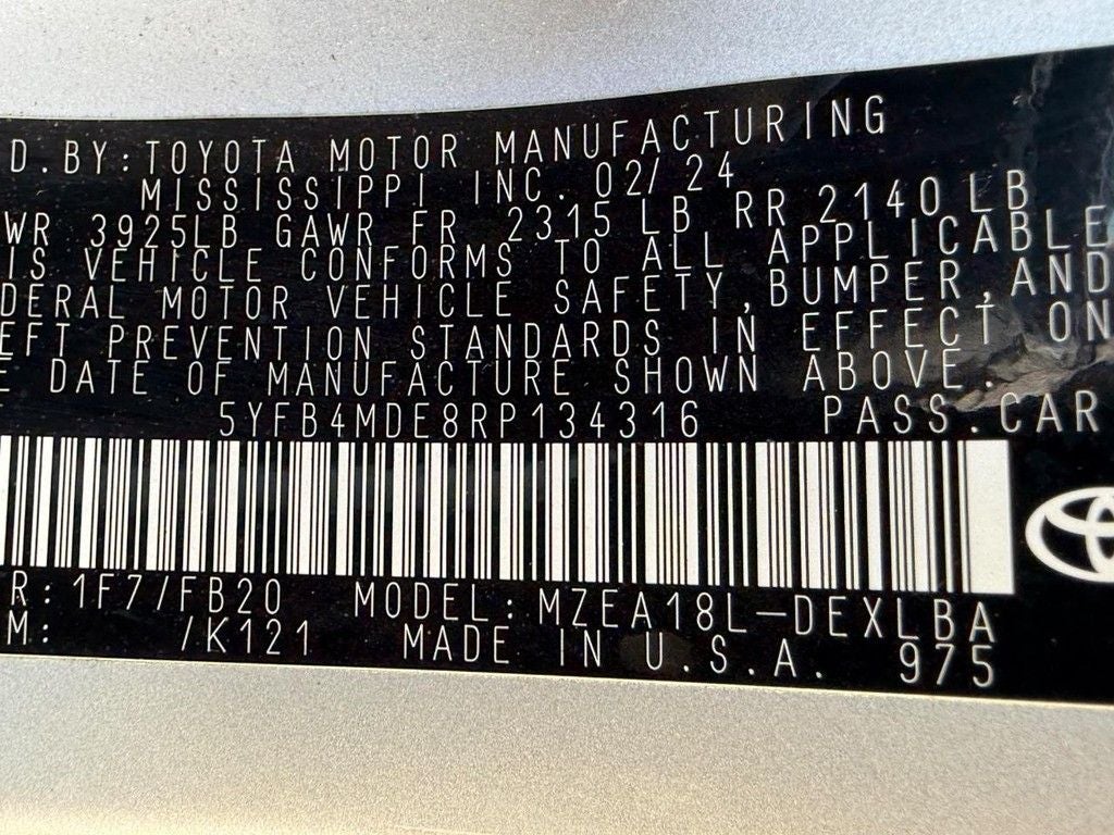 2024 Toyota Corolla LE