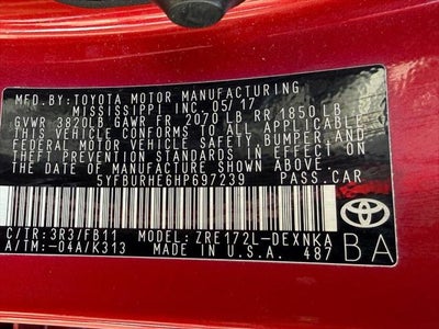 2017 Toyota COROLLA LE