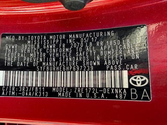 2017 Toyota COROLLA LE