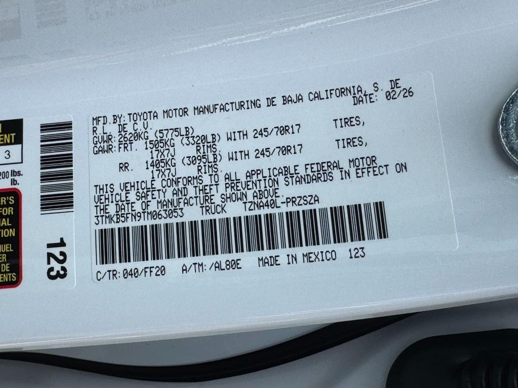 2026 Toyota Tacoma SR5