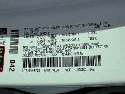 2026 Toyota Tacoma SR5