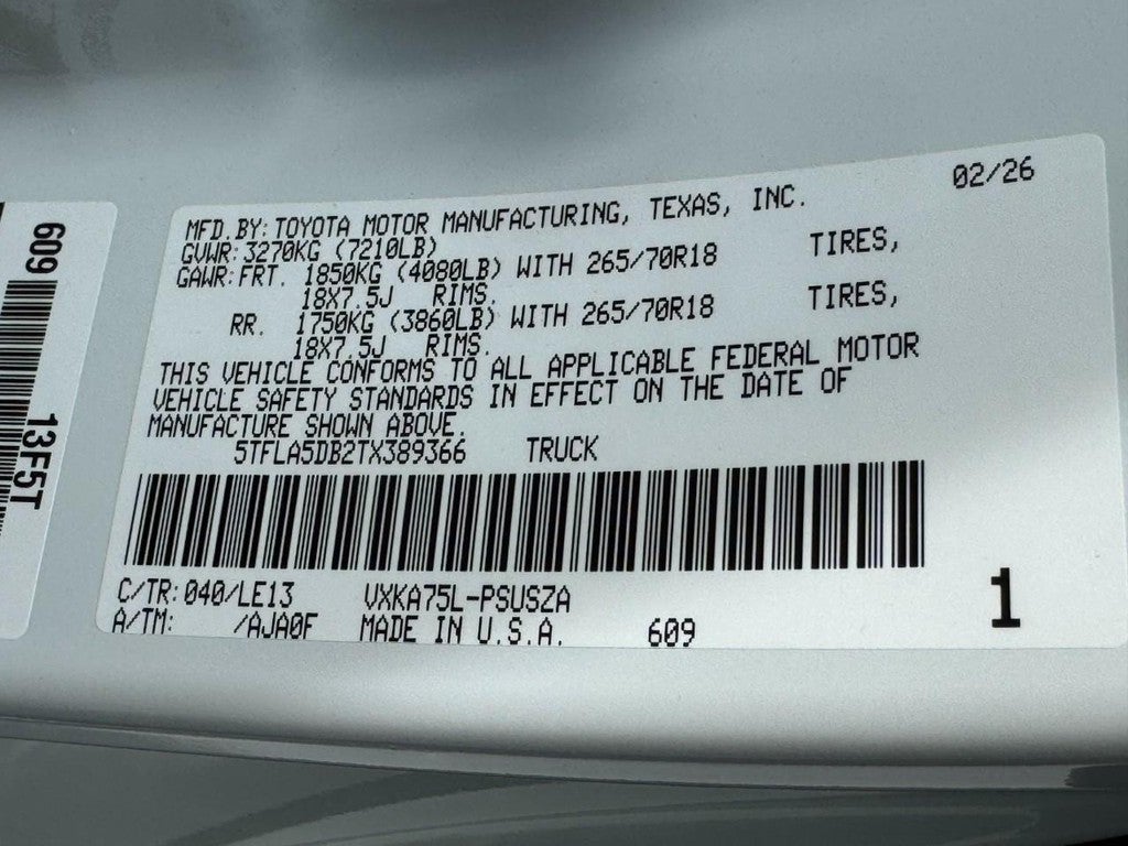 2026 Toyota Tundra SR5