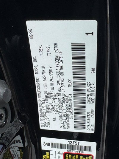 2026 Toyota Tundra SR5