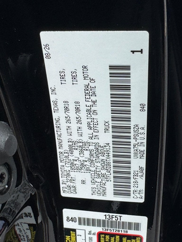 2026 Toyota Tundra SR5