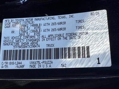 2026 Toyota Tundra 1794 Edition