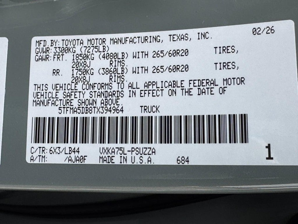 2026 Toyota Tundra 1794 Edition