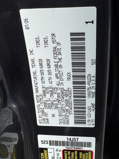 2026 Toyota Tundra Platinum
