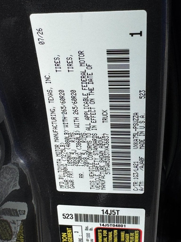 2026 Toyota Tundra Platinum