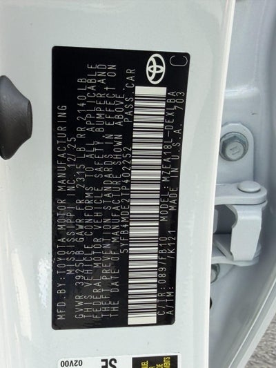 2026 Toyota Corolla LE CVT (Natl)