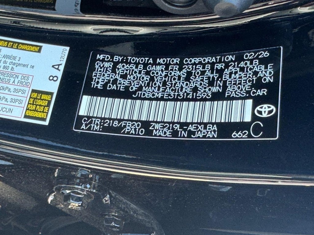 2026 Toyota Corolla Hybrid Hybrid LE