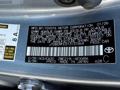 2026 Toyota Corolla Hybrid Hybrid XLE