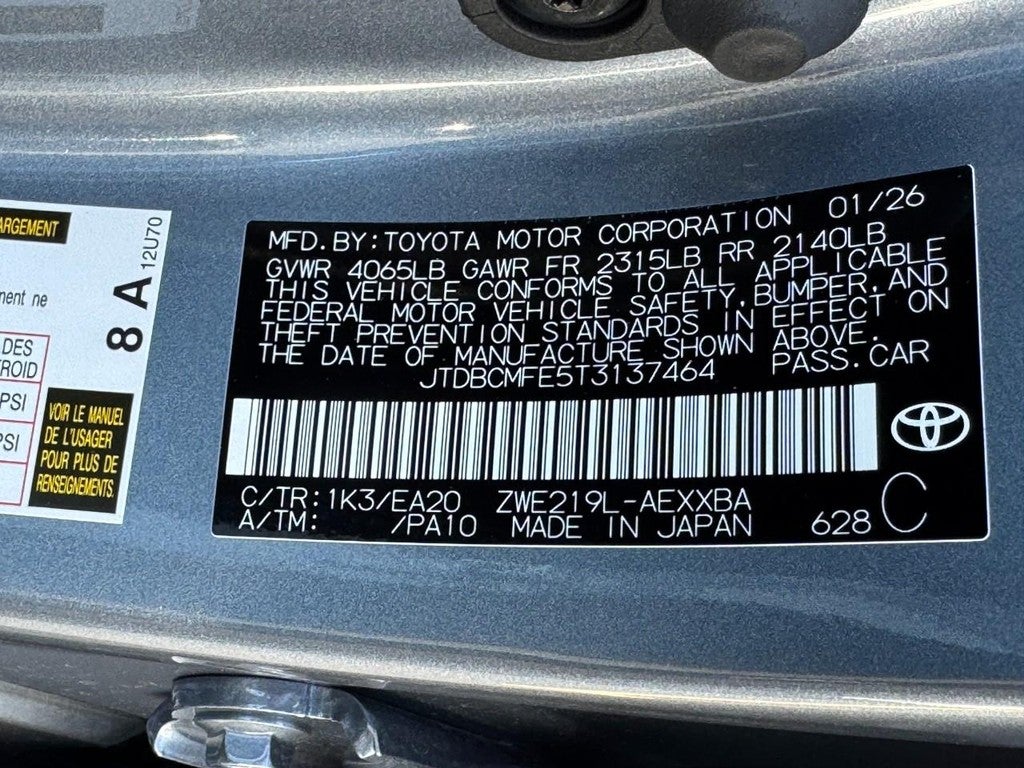 2026 Toyota Corolla Hybrid Hybrid XLE