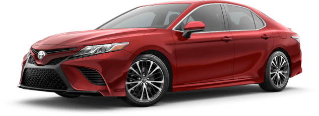 2019 toyota camry se in red