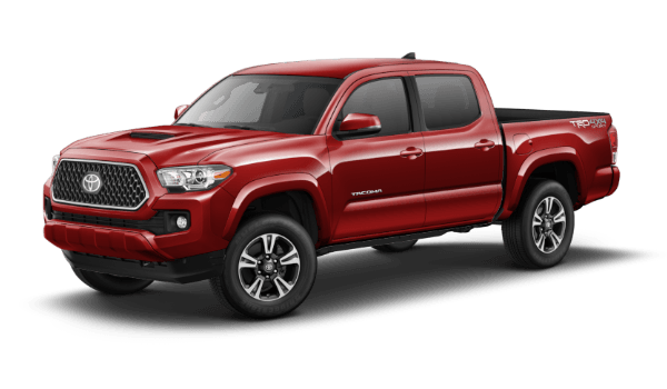 A red 2019 Toyota Tacoma TRD Sport