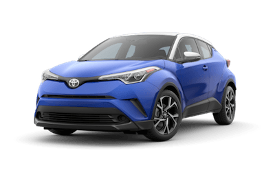 A blue 2019 Toyota C-HR