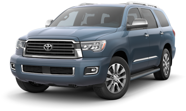 A blue 2020 Toyota Sequoia Limited
