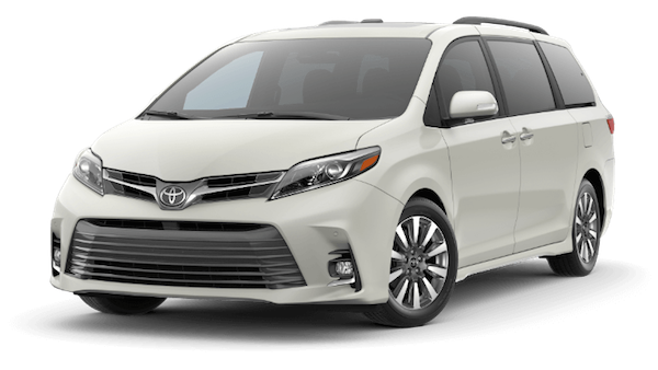 A white 2020 Toyota Sienna Limited