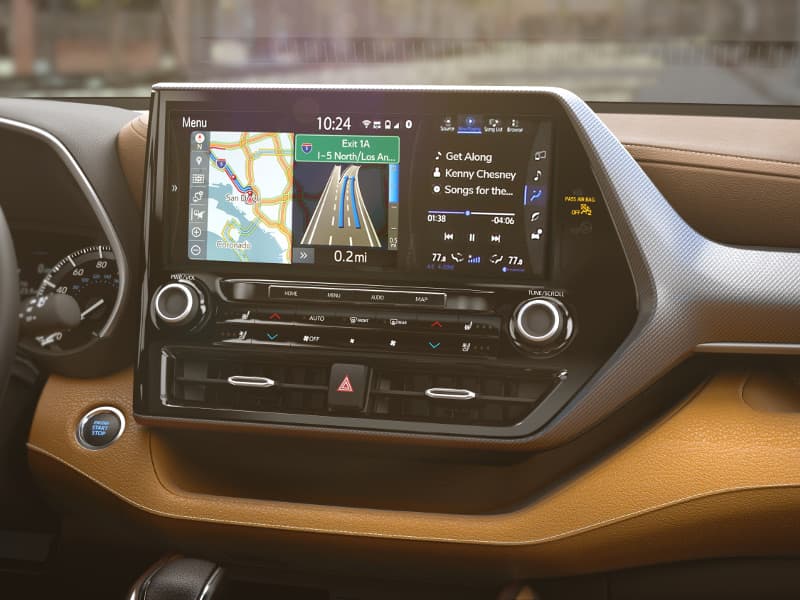 The navigation feature on the 2019 Toyota Highlander