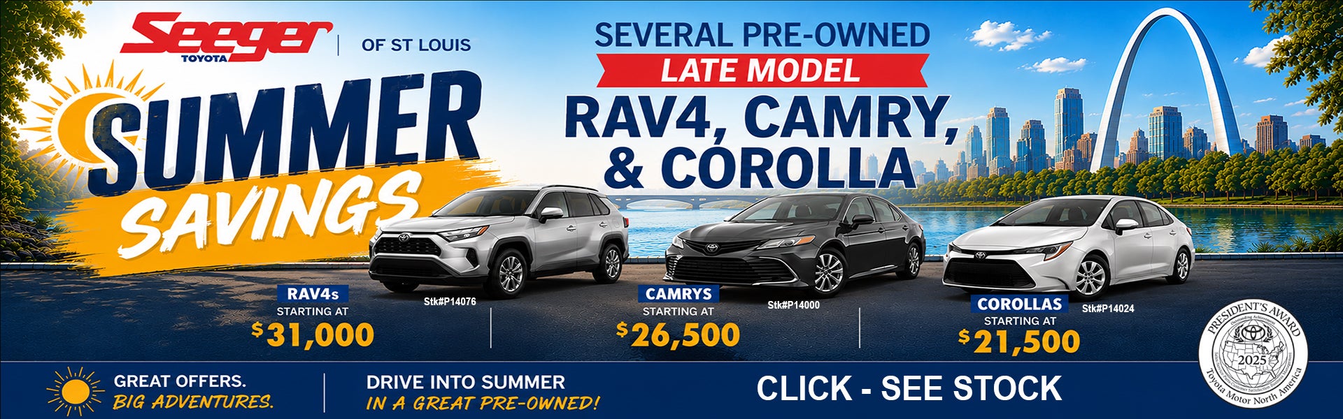 Preowned Toyota RAV4 Camry Corolla